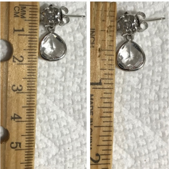 Daphne Bridgerton Cubic Zirconia Flower Stud Teardrop Handmade Replica Earrings - Picture 12 of 14